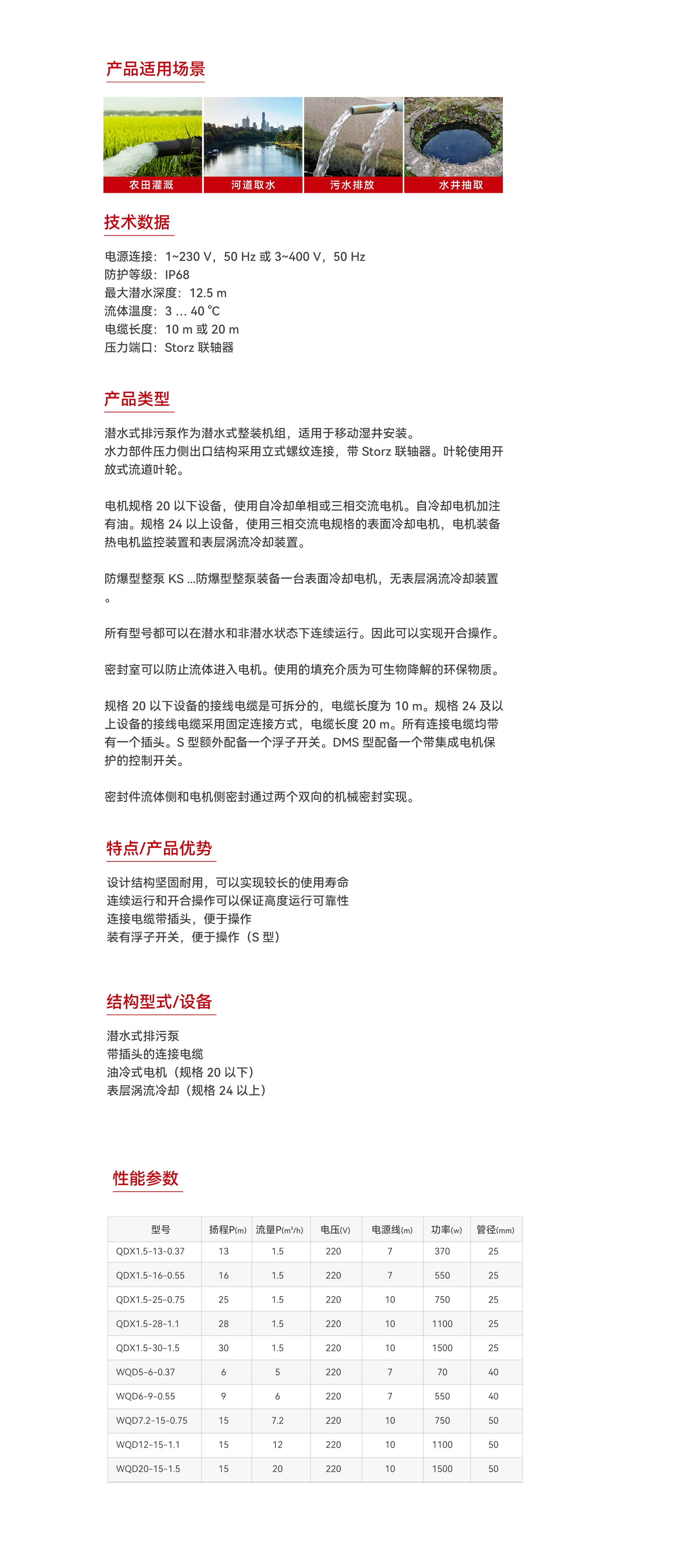 潜水泵产品详情